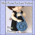 Blue Flower Mini Purse